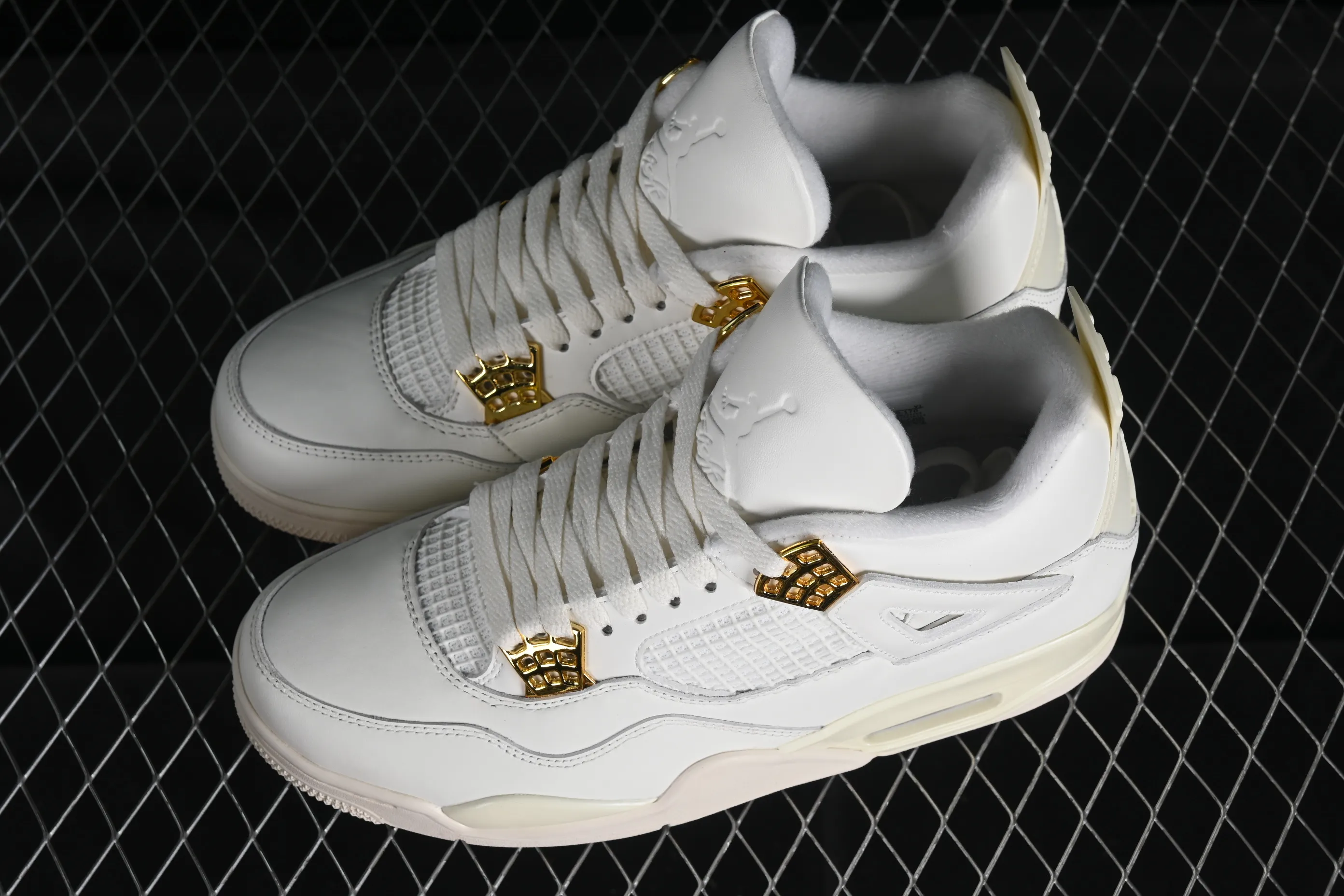 All categories Air Jordan Jordan series basketball shoes Air Jordan 4 C version Air Jordan 4 Retro "Metallic Gold" AJ4 Joe 4 meters white gold AQ9129-170